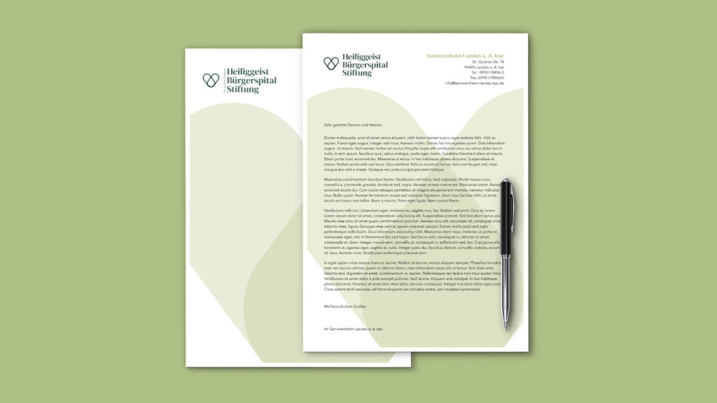 Titelbild Grafikdesign Heiliggeist-Bürgerspital-Stiftung
